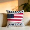 The American Flag Pillow Case Square DoubleSided Sofa Cushion Cover Bedroom Bedside Pillow