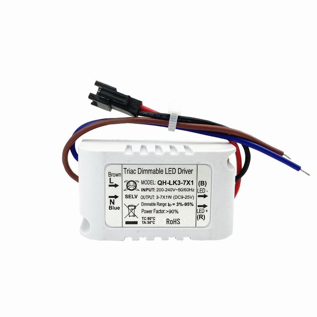 Thyristor Dimmable LED Driver, 300mA Constant Current Power Supply for 3W-7W Spotlights & Ceiling Lights