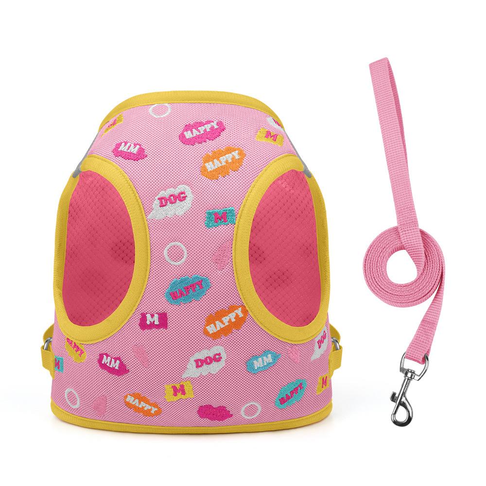 New cat leash cute small and medium-sized dog chest strap vest type pet chest back anti-break free full package