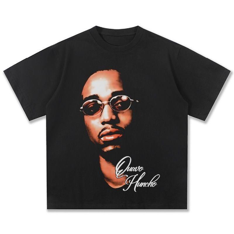 

High-quality 2026 Spring/Summer Portrait Pure Cotton Short-Sleeve Trendy Brand T-Shirt with American Heavyweight Print S разноцветный