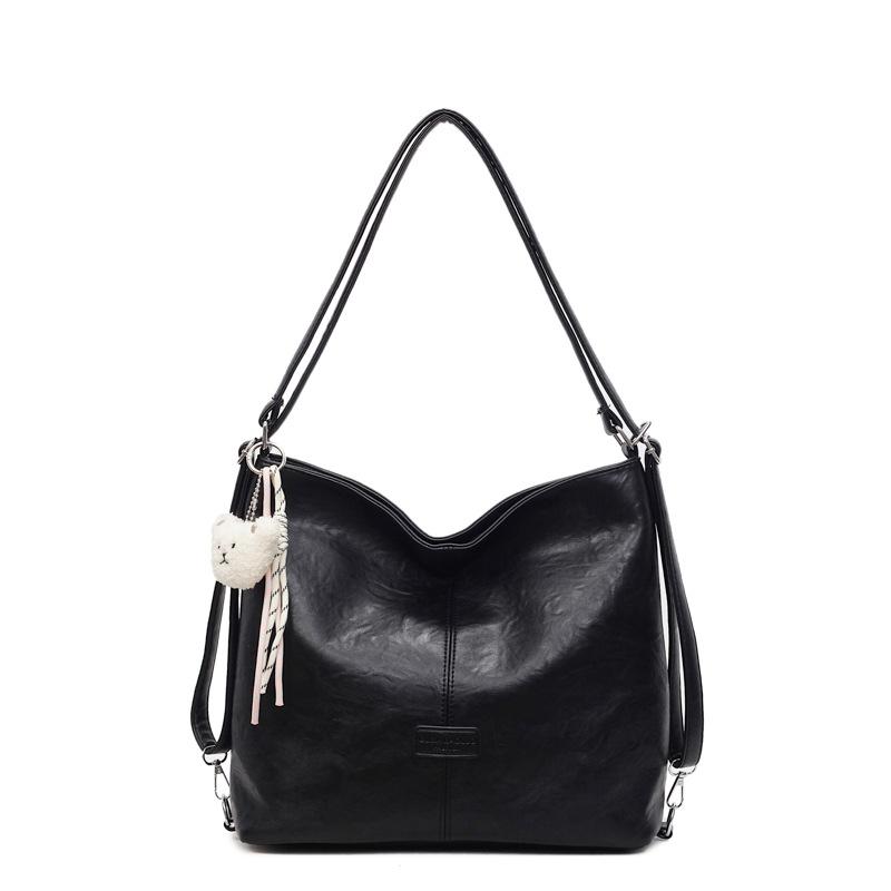 Vintage Shoulder Bag Soft Leather Women's Large Capacity Tote Bag