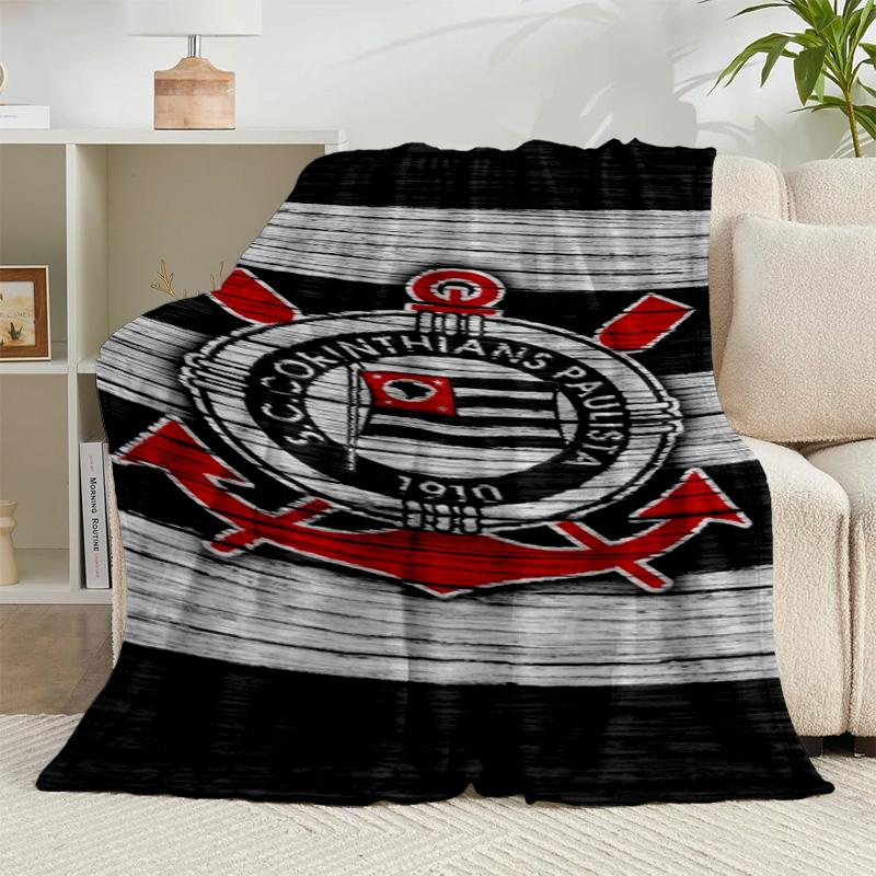 1PC Football Club Emblem Flannel Blanket Gift, Suitable for Both Men And Women, Soft Ideal for Beds And Sofa, Birthday Or Christmas Gift
