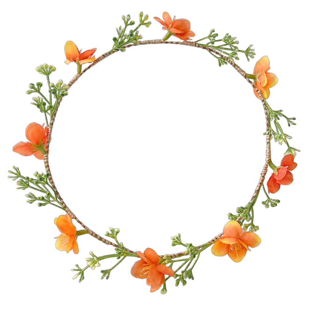 Tiara de Flores Rústica Elegante para Mulheres Acessórios de Cabelo Postiços para Festas ao Ar Livre e Ocasião Romântica