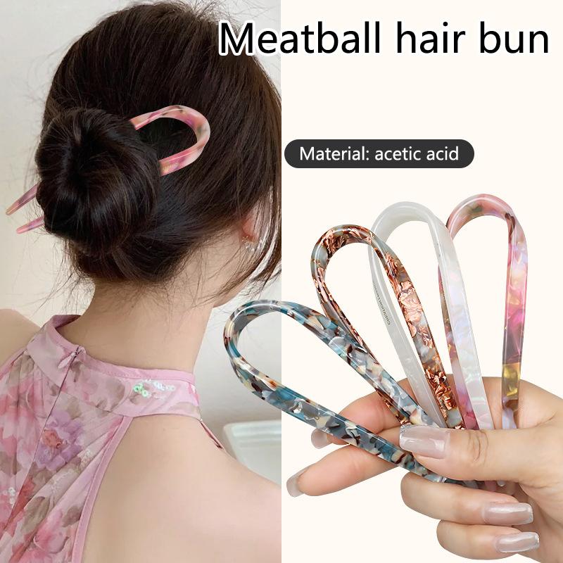 U Shaped Hair Pins Women French Hair Pin With Two Prongs Vintage Hair Clips Bun Hair Accessories Ladies Hair Styling Tool