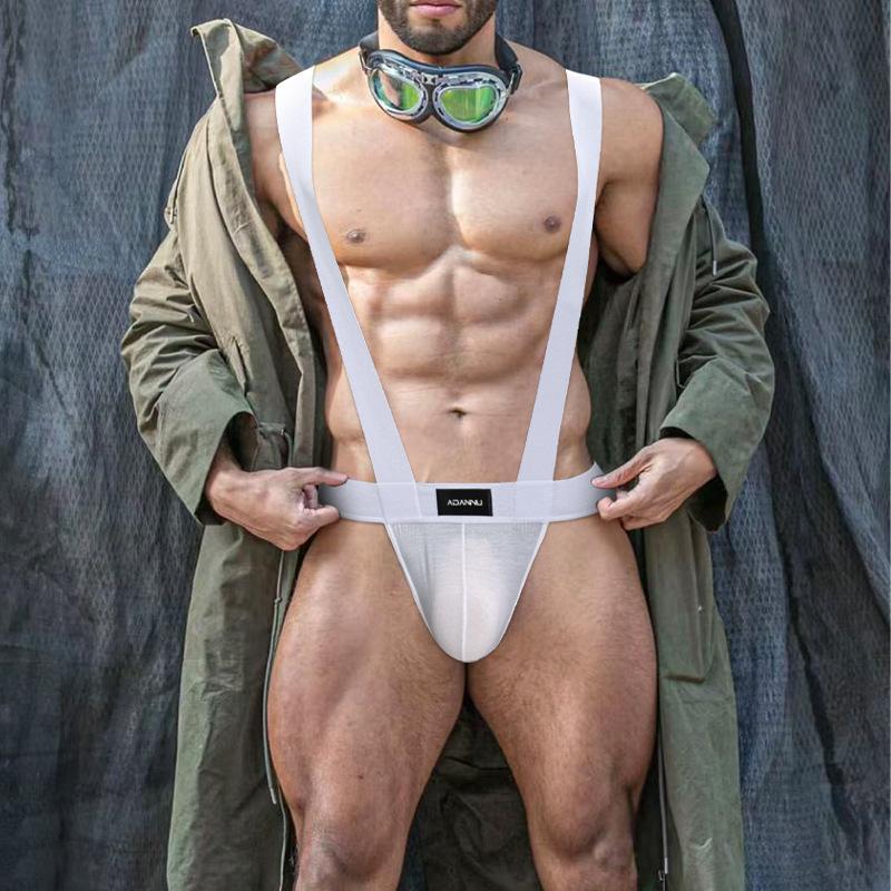 1Piece New Men's High-Cut Underwear Bodysuit, Sexy Low Rise Fashion Bikini Modal Soft Comfortable Briefs For Men Hip Raise Underpants