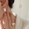 Xiaomi 925 Sterling Silver Simple Ring For Women Fine Jewelry Finger Adjustable Open Vintage Triangle Ring For Party Birthday Gift