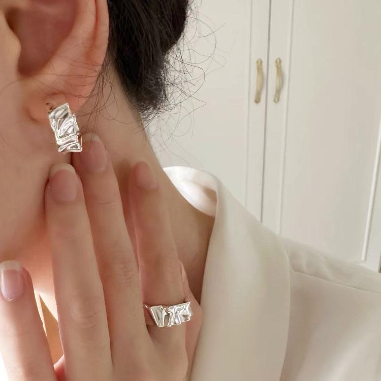 Xiaomi 925 Sterling Silver Simple Ring For Women Fine Jewelry Finger Adjustable Open Vintage Triangle Ring For Party Birthday Gift