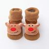 Baby Christmas Socks Santa Claus Snowman Reindeer Plush Knit Socks Non-Slip Crib Shoes for Infant Boys Girls First Xmas Outfits Toddler Gift