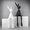 Creative Home Decor Rabbit Statue Abstract Art Sculpture Desk Living Room TV Cabinet Wine Cabinet Handicrafts Ornaments