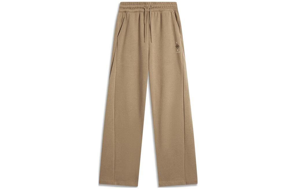 Li Ning Sports Life Collection Knitted Sweatpants Women's Light Chestnut Brown AKLT752-3
