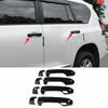 For Lexus GX460 2010-2022 Glossy Black Side Smart Door Handle Cover Trim 8pcs