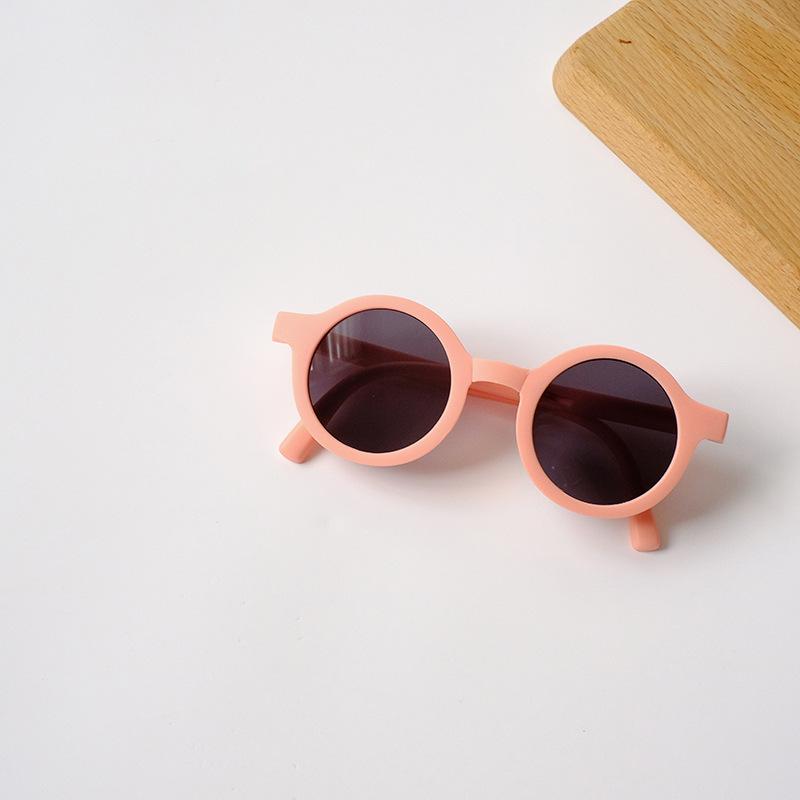 Vintage Children Small Frame Circle Sunglasses UV400 Folding Sun Glasses for Boys Girls Outdoor Shading Eyewear