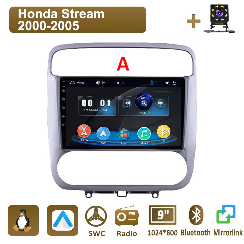 Icreative Car Radio Multimedia MP5 Player Head Unit Stereo BT For Honda Stream 2000-2005