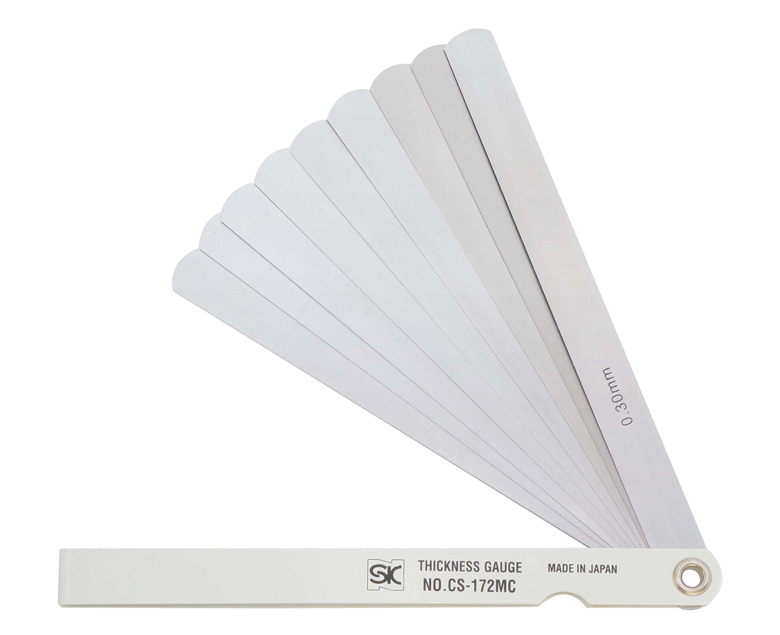 

Niigata Seiki SK Made in Japan Thickness Gauge Color Sleeve Type White 9 Pieces Set 150mm (Gap Gauge) CS-172MC 0.04-0.30mm білий