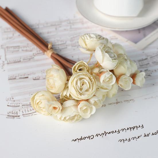 Yousheng Artificial Ranunculus Asiaticus Realistic Fake Silk Flower Home Office Wedding Party DIY Bouquets Faux Flower Centerpieces Decoration