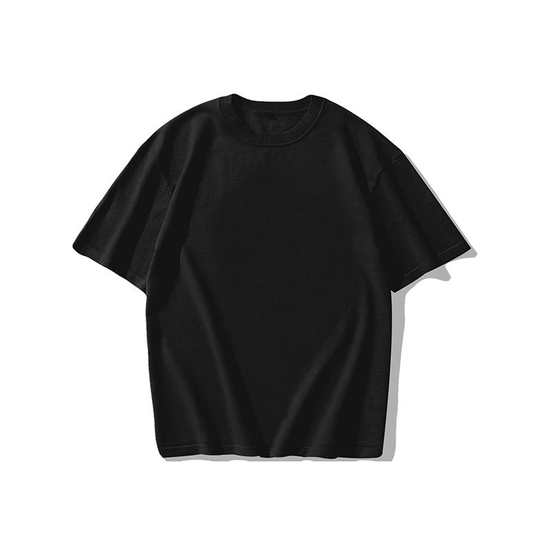 Cross-Border Summer Ice Silk T-shirt: Trendy Loose Short Sleeve Knit Top
