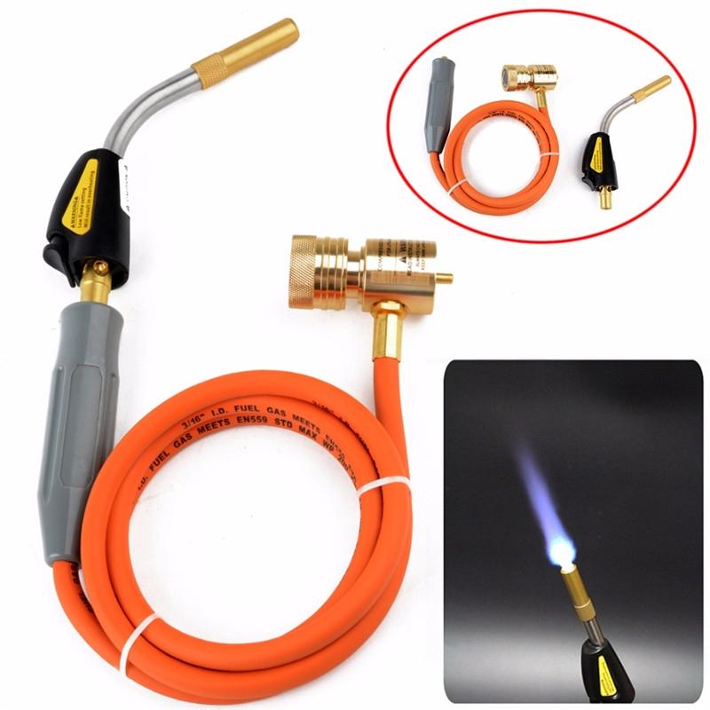 Hose Solder Propane Welding Torch With Gas Self Ignition Turbo Torch For Plumbing Air Conditioning Heating Flamethrower High Quality New