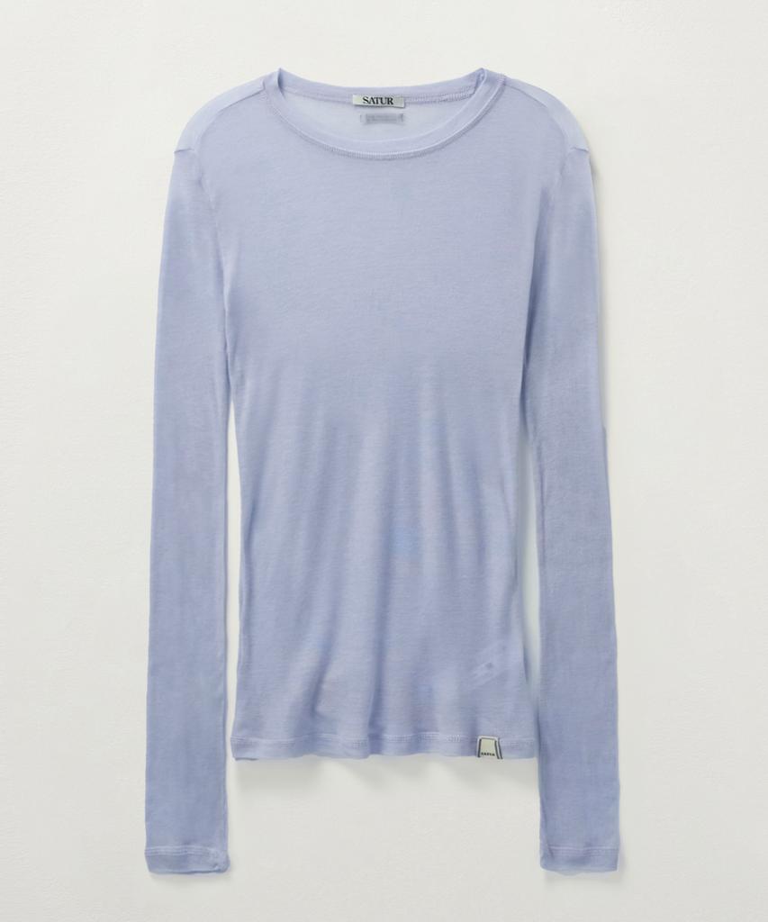 Seteo (W) Slim Fit Layered Long Sleeve Sky Blue