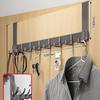 Space-Saving Aluminum Over-the-Door Hook Rack