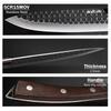 Professionelles Kochmesser Edelstahl Santoku Allzweck-Schälmesser Küchenutensilien-Sets Mehrzweckmesser