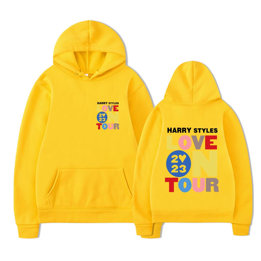 Love on Tour Print Fashion Sweatshirt Hip Hop Casual Tops Oversize Unisex Autumn Winter Fleece Streetwear Tops