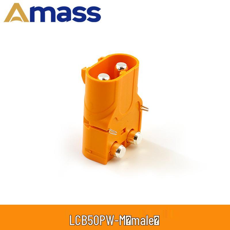 Amass LCB 40/50/60PW-M/F Crimp Purple Copper Silver-Plated Locking Circuit Board Connector