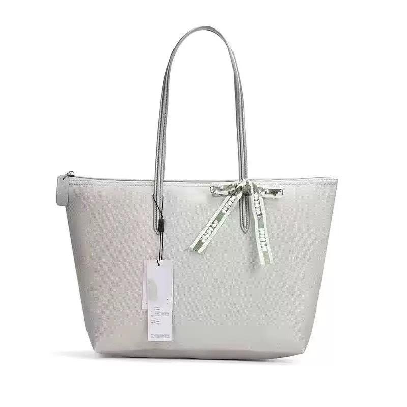 Yatay L timsah moda tote çanta büyük kapasiteli dumpling çanta alışveriş çantası taşınabilir omuz çantası iş çantası