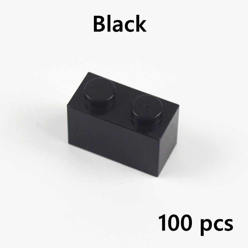 100pcs 1*2 Dot Thick Figures Bricks Educational Creative DIY Bulk 1x2 Dot Building Blocks Compatible with 3004 classic parts