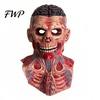 Detailed Muscle Texture Face Masque Scary Zombie Head Masque, Adults Horror Latex Full Hood Halloween Party Roleplay Supplies Realistic Creepy