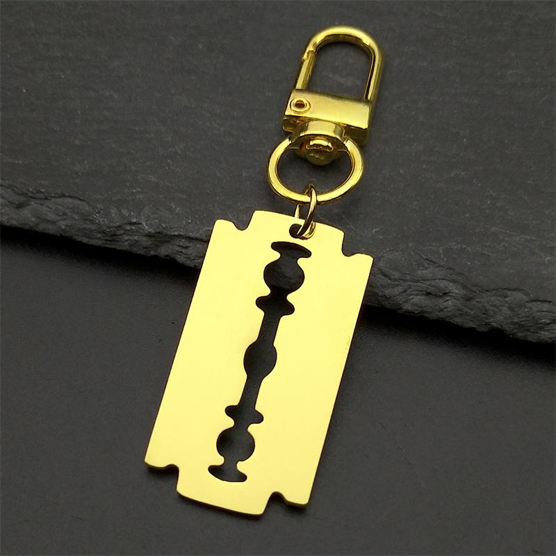 Gothic Blade Razor Pendant Necklaces Men Stainless Steel Black Goth Male Chain Necklace Grunge Y2k Emo Jewelry Collier Homme