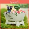 Small Fresh Korean Style Black Cat Garden Moss Plant Pot Decor For Home Office Gift