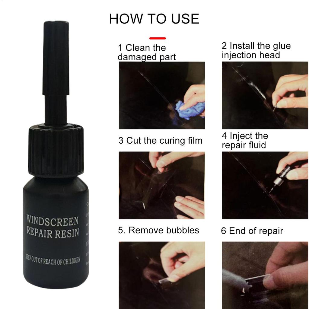 20g Car Glass Crack Repair Fluid Cracked Windshield Repair Kit Auto Glass Repair Kit Windshield Resin Repair Agent Tools