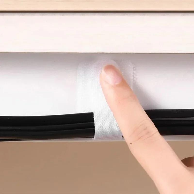 Strong Adhesive Adhesive Data Cable Storage Artifact Desktop Cable Organizer Computer Harness Hook Loop Cable Tie Wire Holder