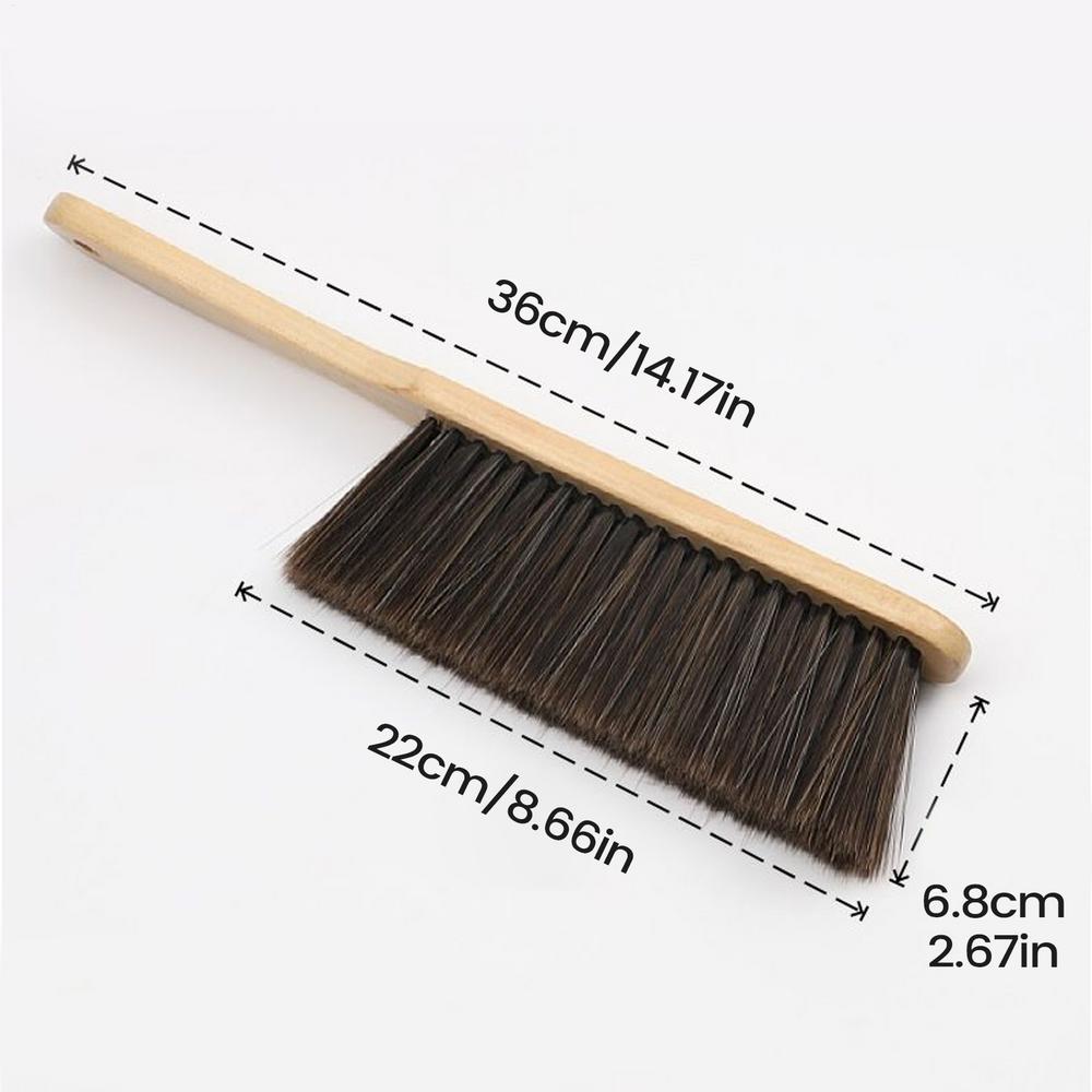 Dust Brush Hand Broom Soft Bristle Sweeping Duster With Long Wooden Handle Soft Bristle Bed Sheets Sweeping Cleaning Brush For