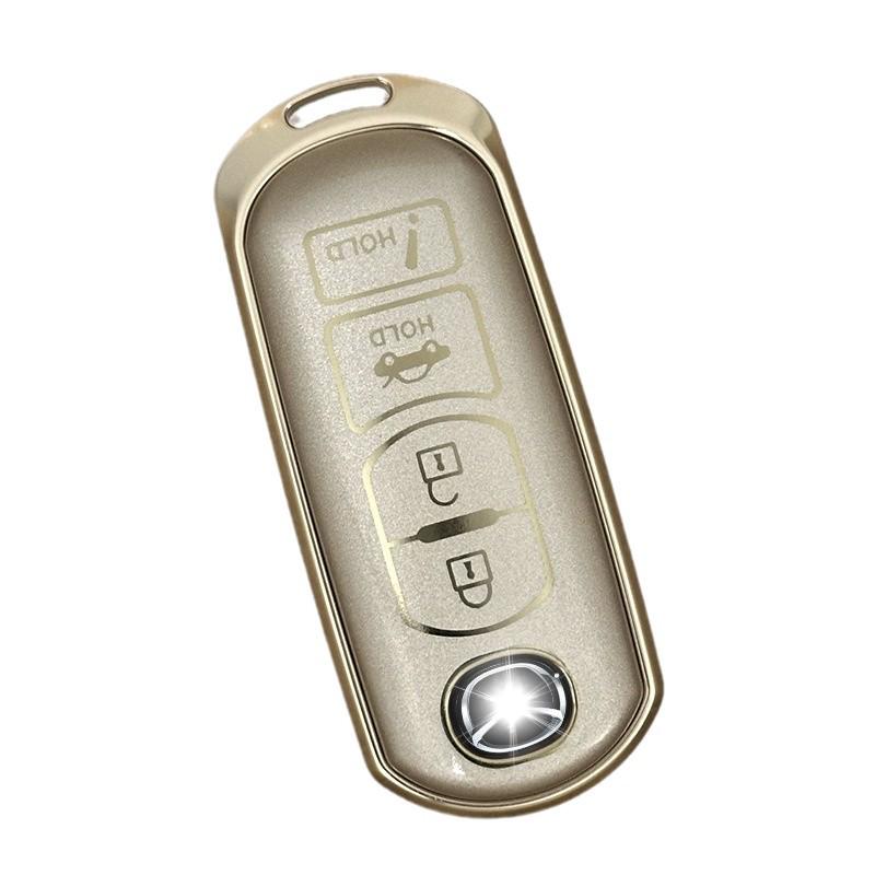 Nyckelfodral i aluminiumlegering för Mazda Atenza, CX-3, CX-5, Ruiyi, MX-5 och Angkesaila med nyckelpåse-spänne.