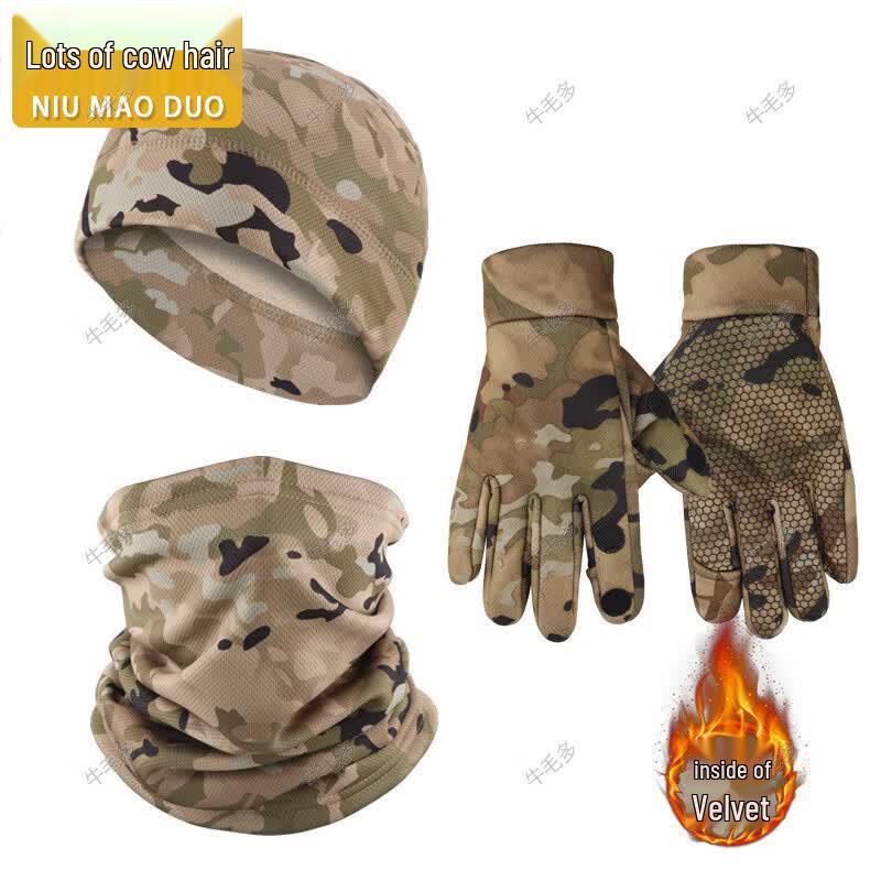 Thermal Fleece Winter Hat, Scarf & Gloves 3-Piece Set