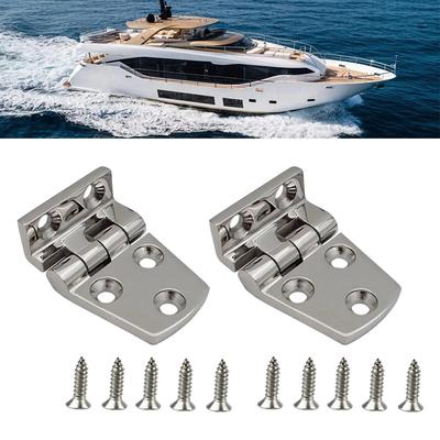 1 Set Heavy Duty Boat Hinges 316 Stainless Steel Offset Short Side Hinges 2 Boat Hinge With Screws Furniture Hardware Tools