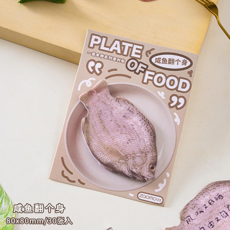 

Kawai Cute Stationery Special Shaped Sticky Notes A Plate of Food Series Simulated Vegetable Message Notepad DIY Base Material