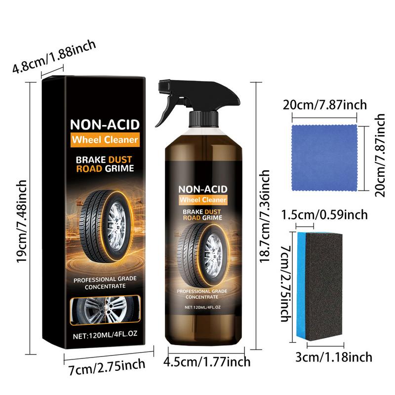 Car Wheel And Tire Cleaner Tire Shine Cleaning Agent Kit Long-Lasting Powerful Tire Retreader For SUVs Trucks Mini Cars RVs