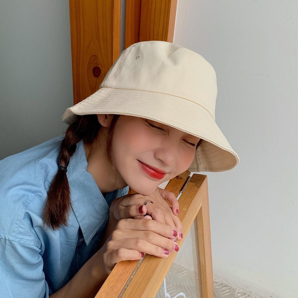 Trendy Black Fisherman Hat for Women, Summer Korean Style Casual Versatile Japanese Sun Protection Sun Hat, Men's Bucket Hat