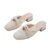 Women's Headband Sandals, Women's High-heeled Shoes, Thick Heel Shoes, Medium Heel Shoes, Lazy Shoes