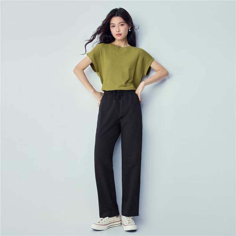 Giordano Women's Cotton Drawstring Knit Sweatpants