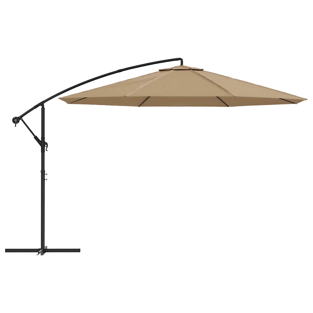 Cantilever Umbrella with Aluminum Pole 350 Cm Taupe