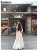 Pink Half Body Skirt Women's Summer New Iridescent Chiffon Draped Mermaid Satin Long Dress Purple Summer Dress