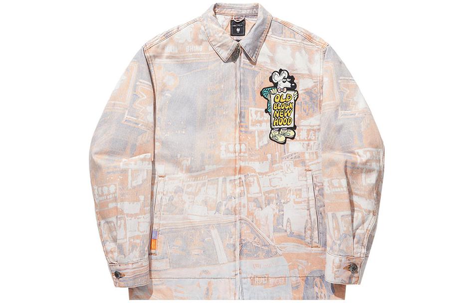 Li Ning x Steven Harrington Puffer Jacket Men s White Denim ASMT003-2 XS