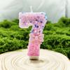 Creative Design Pink Bow Digital Birthday Candle Cake Decoration Year Old Party Candle
