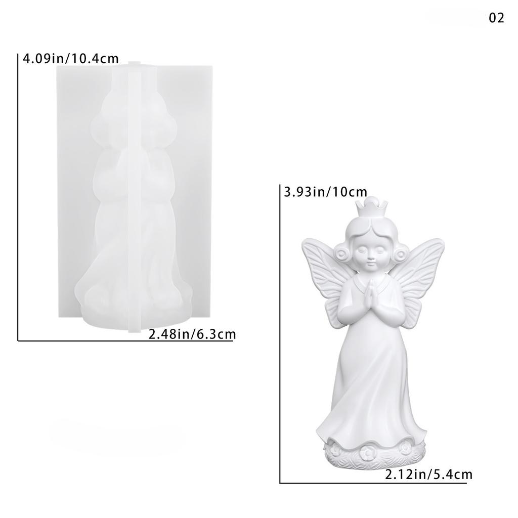 DIY Butterfly Girl Figurine Epoxy Resin Mold for Home Decor, Plaster Figurines, Candle Silicone Mold, Creative Gift
