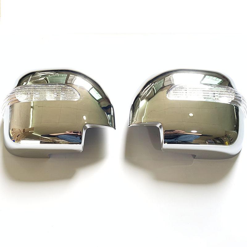 Garniture de couvercle de rétroviseur de porte latérale chromée avec LED pour Mitsubishi Pajero V73 2001 style de voiture