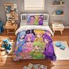 Anime Girls Party Duvet Cover Set Colorful Digital Print Bedding Set Rainbow Stars Cute Cartoon Bedroom Decor for Teen