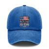 Patriotic Baseball Hat - Vintage Washed Print 1776-2026 USA Flag Adjustable Sun Cap Unisex Casual Daily Wear Baseball Cap